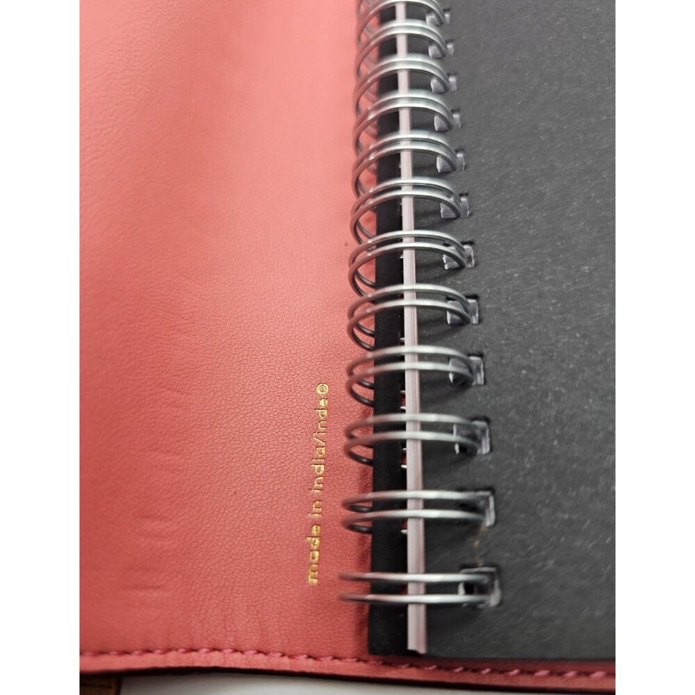 Coach Leather Notebook Planner Pink Snap Closure Journal Organizer New - Picture 8 of 9